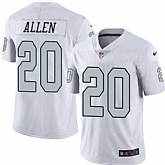 Nike Men & Women & Youth Raiders 20 Nate Allen White Color Rush Limited Jersey,baseball caps,new era cap wholesale,wholesale hats